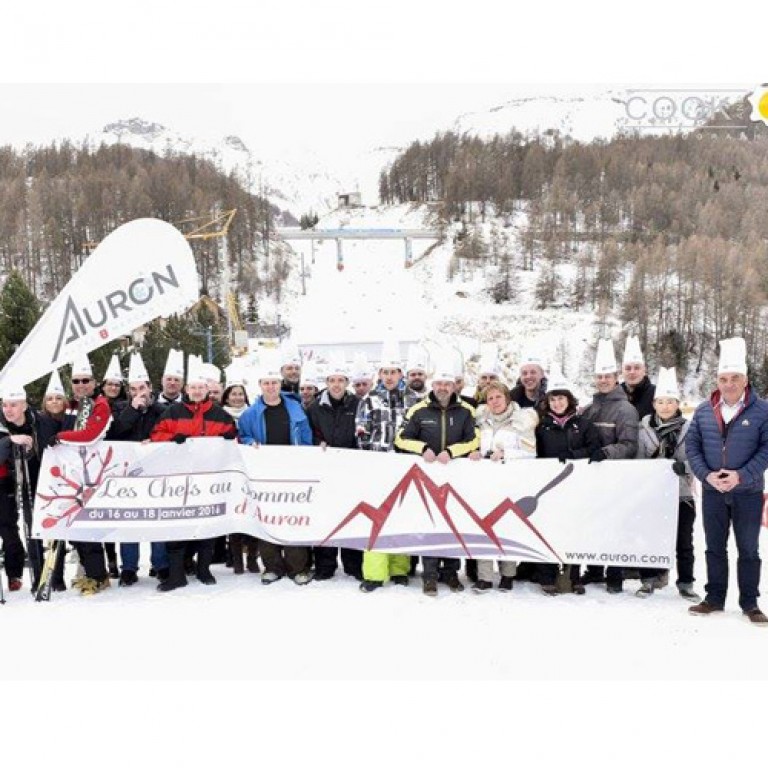 Chefs au sommet Auron, déjeuner des partenaires