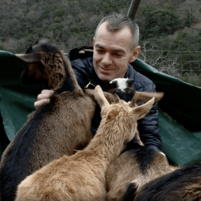 Le chef David Faure rencontre les chèvres de Serge Mariotto